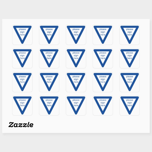 veuillez signer ici autocollants (Feuille)