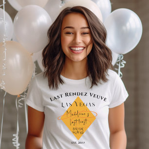 Veuve Before Vows Bachelorette Weekend Bridge Squa T-Shirt