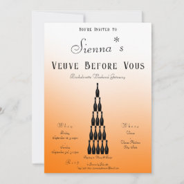 Veuve Before Vows Champagne Tower Bachelorette Einladung