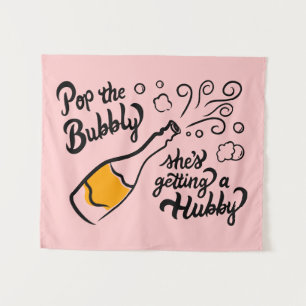 Veuve Before Vows: Champagner-Junggesellinnenabsch Wandteppich
