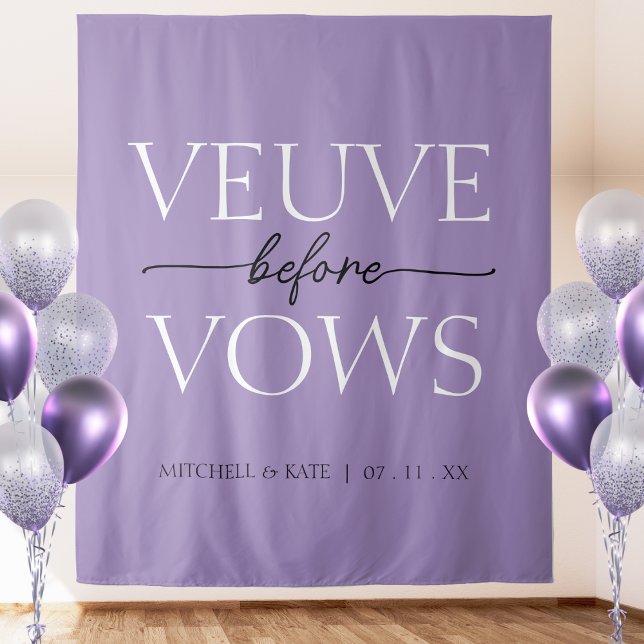 Veuve Before Vows Lavender Lila Brautparty Wandteppich (Veuve Before Vows Lavender Purple Bridal Shower Tapestry
)