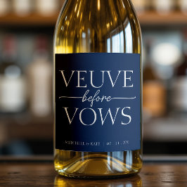 Veuve Before Vows Navy Blue & White Brautparty