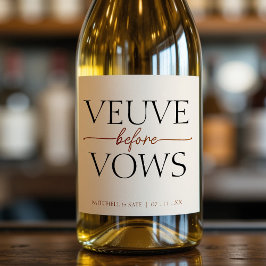 Veuve Before Vows Tan Brown Brautparty