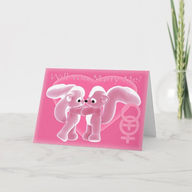 Veux-Tu M'Épouser ? Gay, Carte lesbienne, carte mi (Devant)