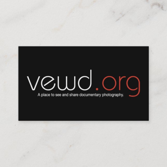 VewdMedia Fotograf-Karte Visitenkarte (Vorderseite)