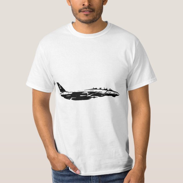 VF-103 Piratenflaggen F-14 Tomcat Luftfahrzeug T-Shirt (Vorderseite)