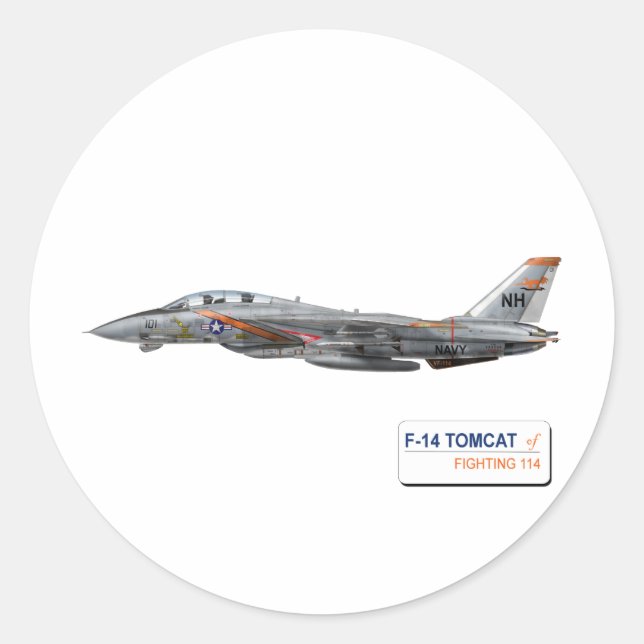 VF-114 Aardvarks Runder Aufkleber (Vorderseite)