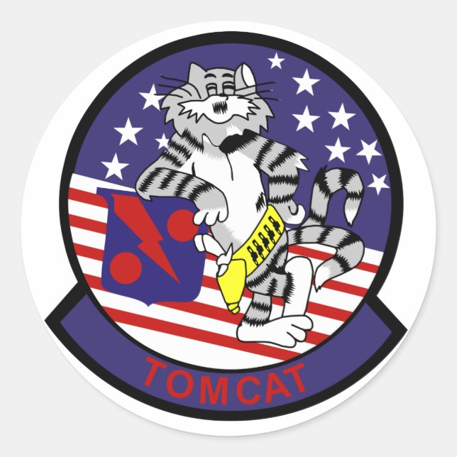 VF-11 Rote Rippers Runder Aufkleber (Vorderseite)