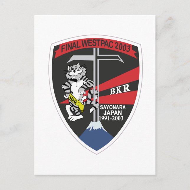 VF-154 ENDGÜLTIGER WESTPAC 2003 Cruise Patch Postkarte (Vorderseite)