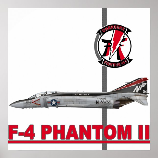 VF-161 Ladegeräte F-4 Phantom Print Poster (Vorne)