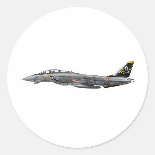 vf-84 f-14 Tomcat Runder Aufkleber (Vorderseite)