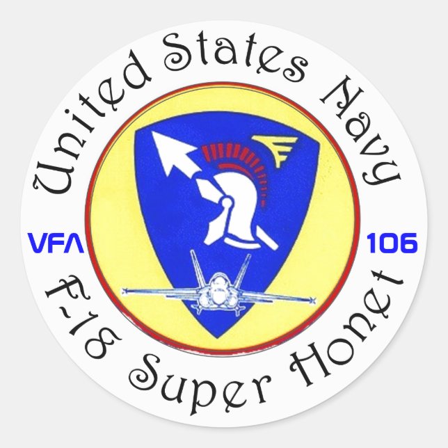 VFA-106-GLADIATOREN RUNDER AUFKLEBER (Vorderseite)