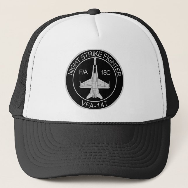VFA - 147 Nacht Streikkämpfer - F/A 18C Truckerkappe (Vorderseite)