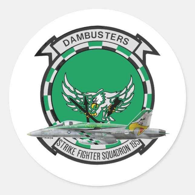 VFA-195 Dambusters Runder Aufkleber (Vorderseite)