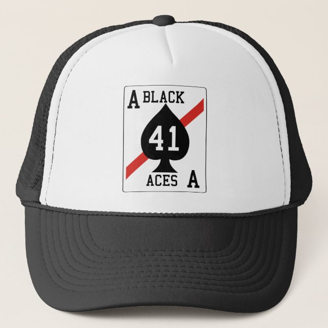 VFA - 41 Kämpfer Squadron Black Aces Truckerkappe (Vorderseite)