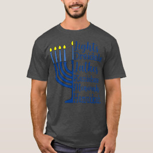 VgBJ Lights Dreidel Happy Hanukah Light Menorah J T-Shirt
