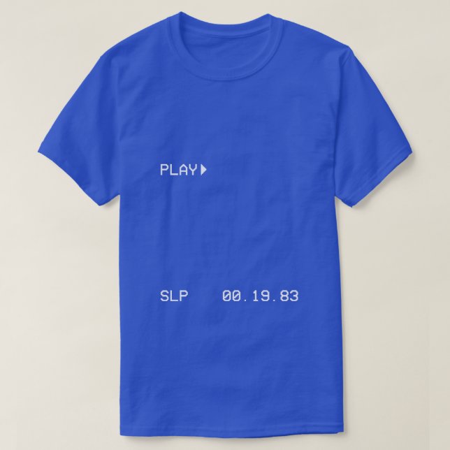 VHS Blue Screen Retro T-Shirt (Design vorne)