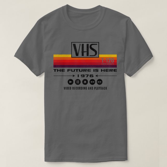VHS Die Zukunft ist hier, 1976 Lts abgetragen T-Shirt (Design vorne)