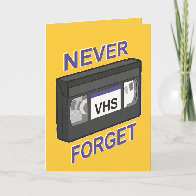 VHS, Niemals vergessen Karte (Vorderseite)