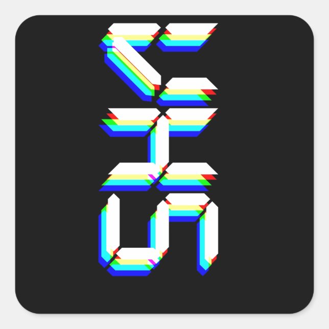 VHS QUADRATISCHER AUFKLEBER (Vorderseite)