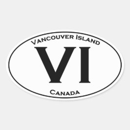 VI (Vancouver Island) Oval Logo Ovaler Aufkleber
