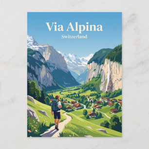 Via Alpina Schweiz Postkarte