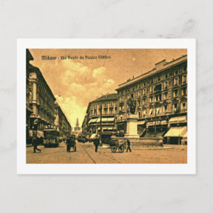 Via Dante von Piazza Elittica, Mailand, Italien Vi Postkarte