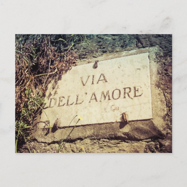 Via Dell' Amore (Street of Liebe) Italienische Pos Postkarte (Vorderseite)