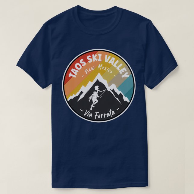 Via Ferrata Taos Skistal New Mexico T-Shirt (Design vorne)