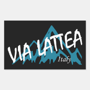 Via Lattea Berge Rechteckiger Aufkleber