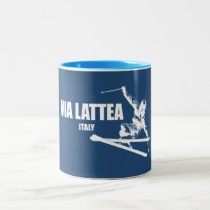 Via Lattea Skifahrer Zweifarbige Tasse