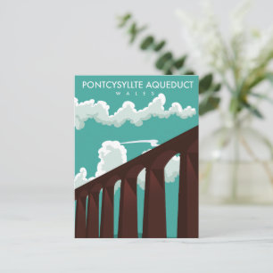 Viadukt Schottland Reiseplakat Postcard Leaderfoot Postkarte