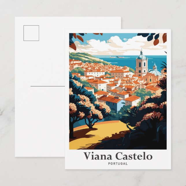 Viana Castelo Ristorante da Valentino Postkarte (Vorne/Hinten)