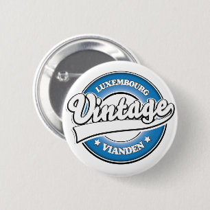 Vianden luxemburgisches Retrologo Button