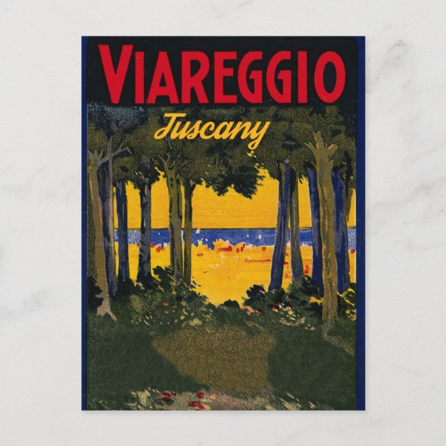 Viareggio Beach, Toskana, Italien Postkarte (Vorderseite)