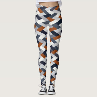VIB B, Navy Rust Geometry Leggings