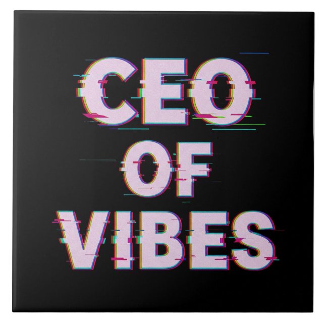 VIBE CEO PROTOCOL - Reality Glitch (Instant Aura U Fliese (Vorderseite)