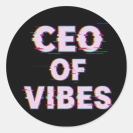 VIBE CEO PROTOCOL - Reality Glitch (Instant Aura U Runder Aufkleber