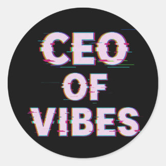 VIBE CEO PROTOCOL - Reality Glitch (Instant Aura U Runder Aufkleber