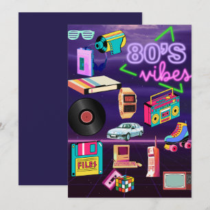 Vibe Grußkarte der 80er Jahre Feiertagskarte
