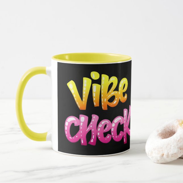 Vibe Karo Cool Meme Tasse (Mit Donut)