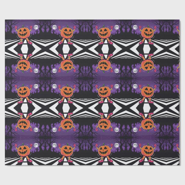 Vibe me Jack-o-lantern Langschläfer Tshirt Geschenkpapier (Flach)