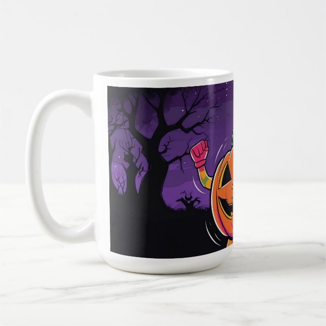 Vibe me Jack-o-lantern Langschläfer Tshirt Kaffeetasse (Links)