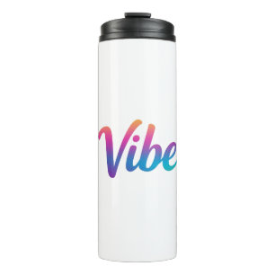 Vibe Regenbogen-Verlaufs-Script-Thermal-Tumbler Thermosbecher
