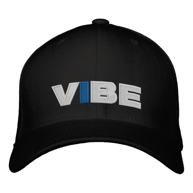 VIBE (schwarz) Baseballkappe Bestickte Baseballkappe (Vorderseite)