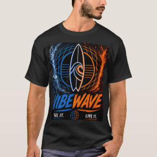 Vibe Wave Neon Surf Poster – Retro Synthwave Ästhe T-Shirt