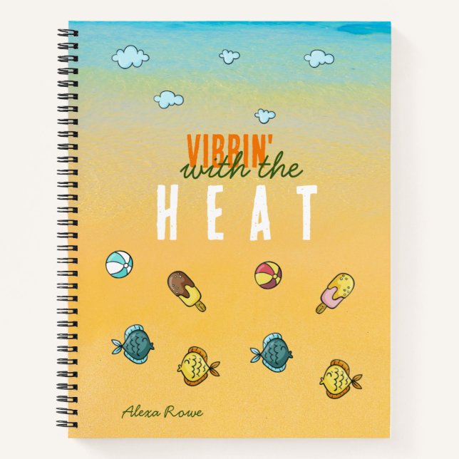 Vibein' mit HEAT - personalisierter Sommer Notizbuch (Vorderseite)