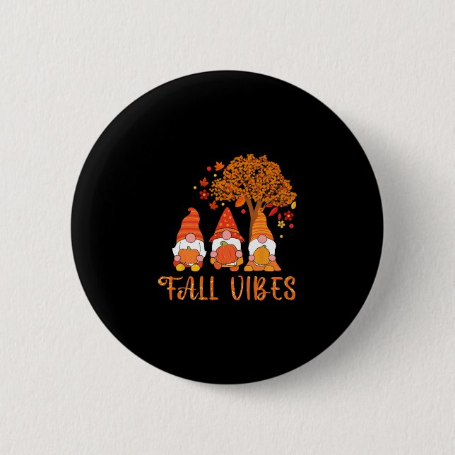 Vibes Autumn Season Erntedank Pumpkin Button (Vorderseite)