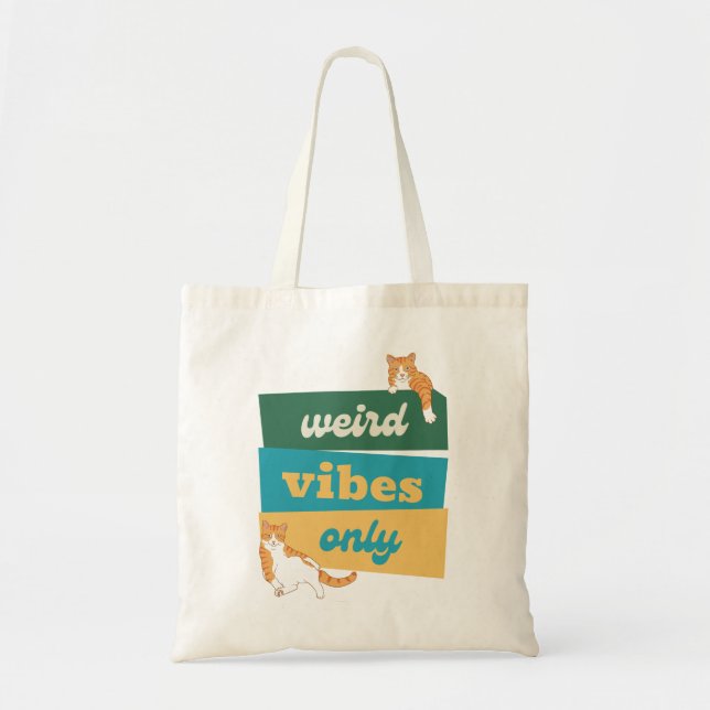 Vibes bizarres seulement drôle Mème Sac fourre-tou (Devant)