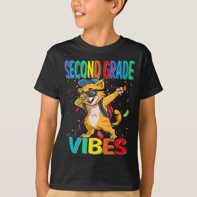 Vibes Cat Back to School T - Shirt (Vorderseite)